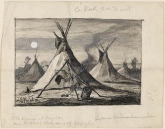 Indian Encampment at Night