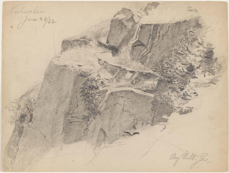 Rocky Cliff at Weehawken, New Jersey