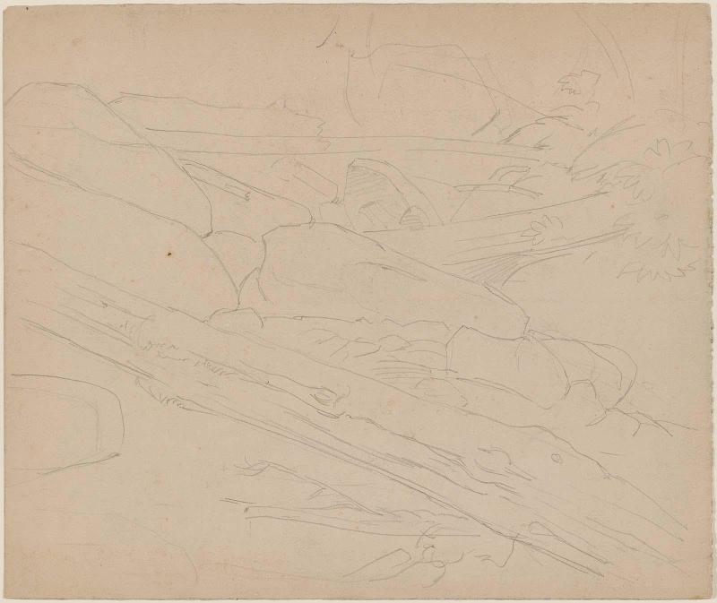Sketch of Logs and Rocks, at  Pine Hill, Birch Creek.