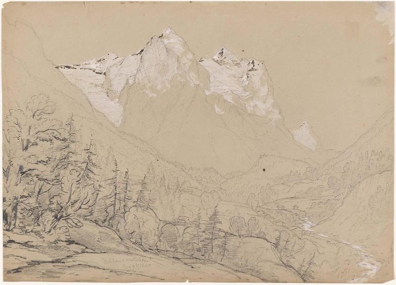 Wellhorn and Wetterhorn, October 9, 1840