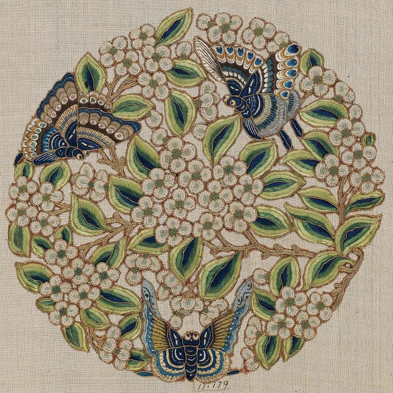 Fragments of embroidery (cut from pao)