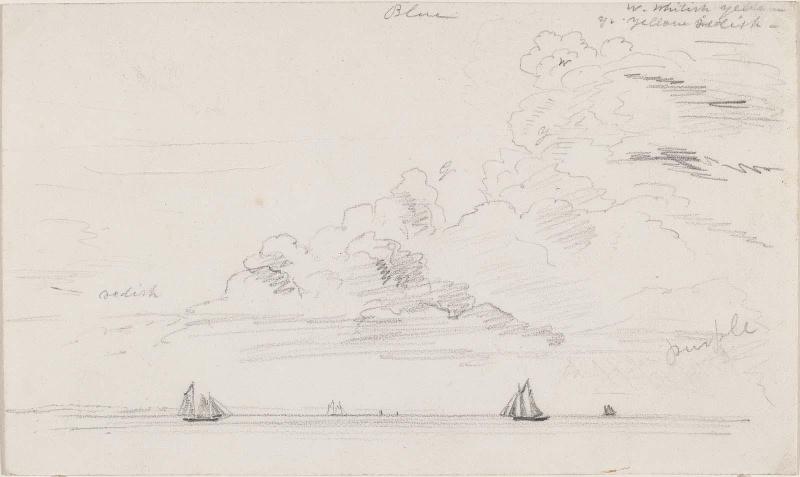 Seascape with Sailboats and Clouds