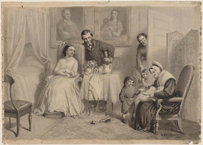 The New Baby (Family Group in Mother's Bedroom)