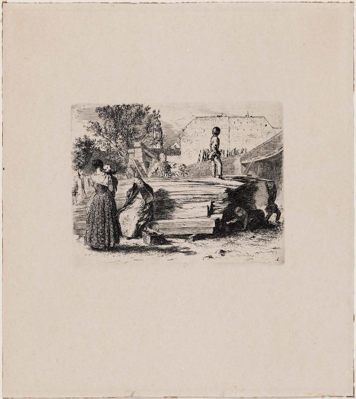 Lumberyard; plate 4 from "Essays in Etching"