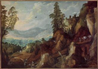 Mountain Landscape with Travelers