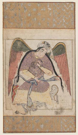 Qazvini's "Wonders of Creation": An Archangel (probably Michael)