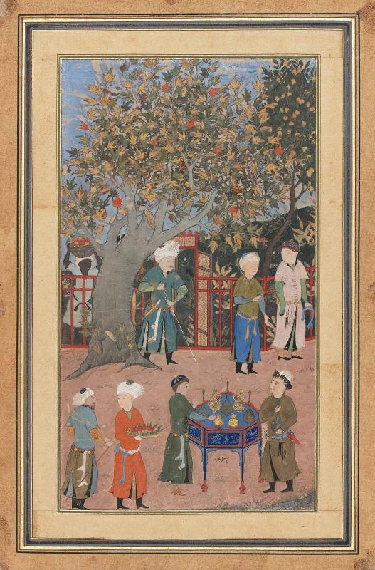 Royal entertainment in a garden