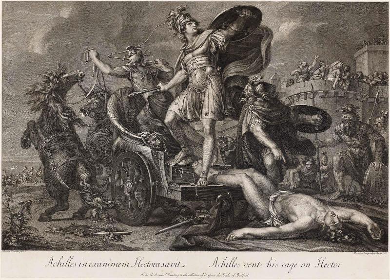 Achilles Dragging the Body of Hector Around the Walls of Troy