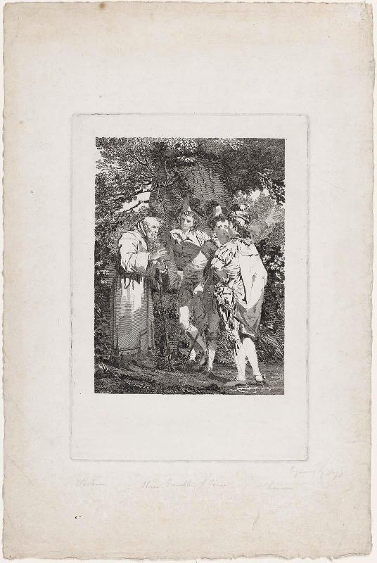 Three Gamblers and Time, an Illustration to Chaucer's 'Canterbury Tales'