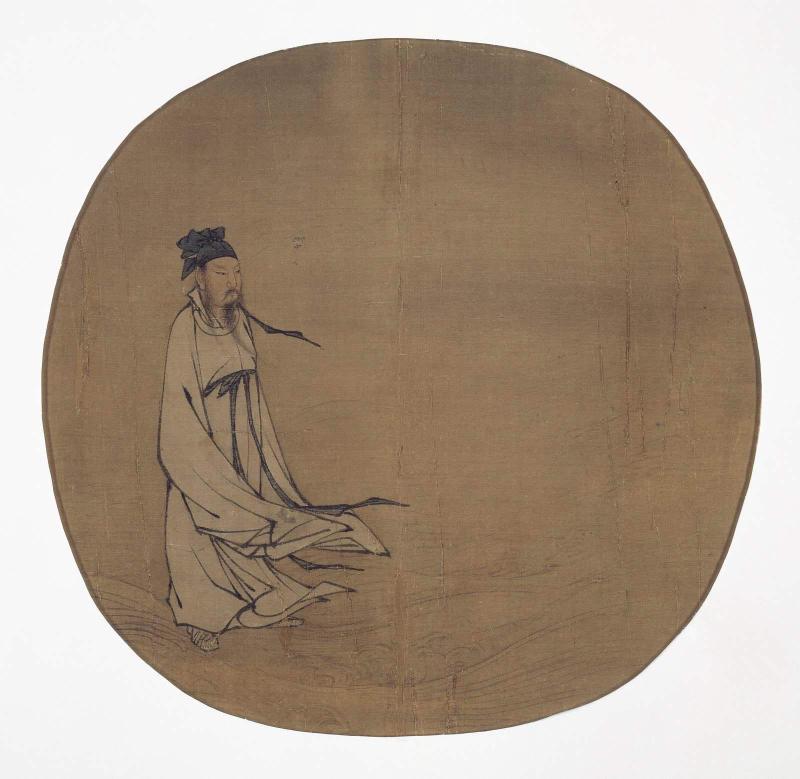 The Daoist immortal Lü Dongbin crossing Lake Dongting