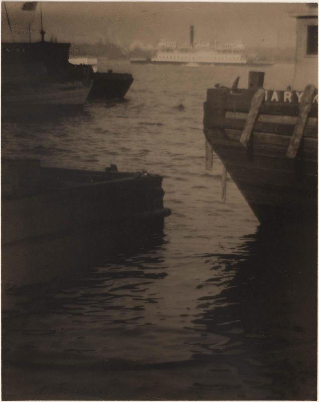 On the East River, New York (White Ferry Boat)
