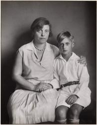 Women and Children: Dr. Lu Strauss-Ernst and son Jimmy