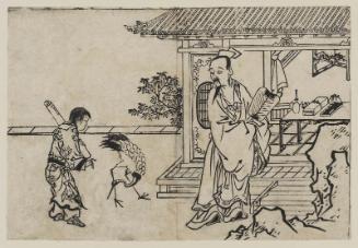 Chinese Scholar Lin Hejing (Rin Nasei) with Crane, from an unidentified book