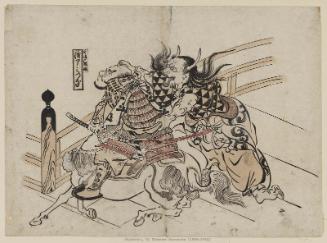 Watanabe no Tsuna and Uji no Hashihime, No. 2 from an untitled series of warriors