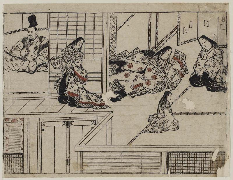 The Mansion of Ikeda Chûnagon Kunitaka, from an untitled series of the Shutendôji story
