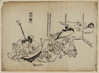 Courtesans Imitating the Four Sleepers (Yûkun shisui), from a set of courtesan parodies
