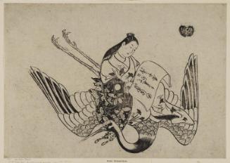 Courtesan as Fei Zhangfang (Hi Chôbô), from a series of courtesans imitating Taoist immortals