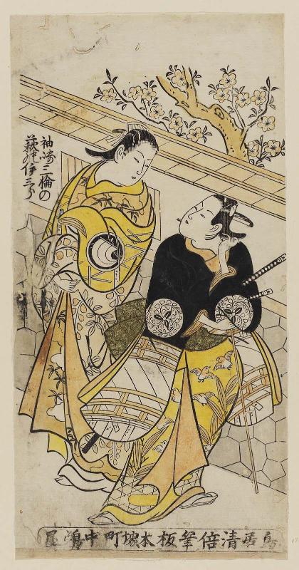 Actors Ogino Izaburô I and Sodesaki Miwano I