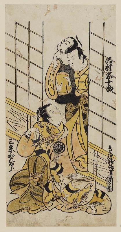 Actors Sawamura Sôjûrô I and Sanjô Kantarô II
