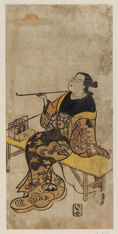 Actor as a Courtesan Smoking