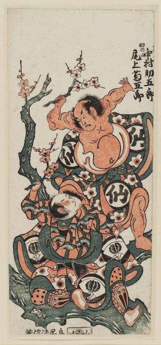 Actors Nakamura Sukegorô I as Matano Gorô and Onoe Kikugorô I as Soga Tarô