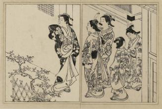 Courtesans and Kamuro, from the book Ehon tokiwagusa (The Evergreens: A Picture Book), vol. III