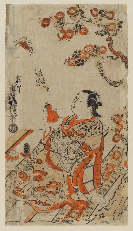 Courtesan Imitating a Taoist Immortal with a Horse Coming out of a Gourd