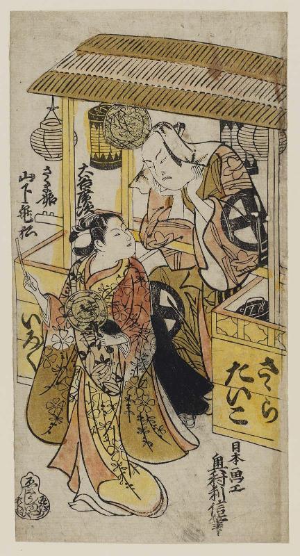 Actors Ôtani Hiroji I and Yamashita Kamematsu as Sakuma-hime