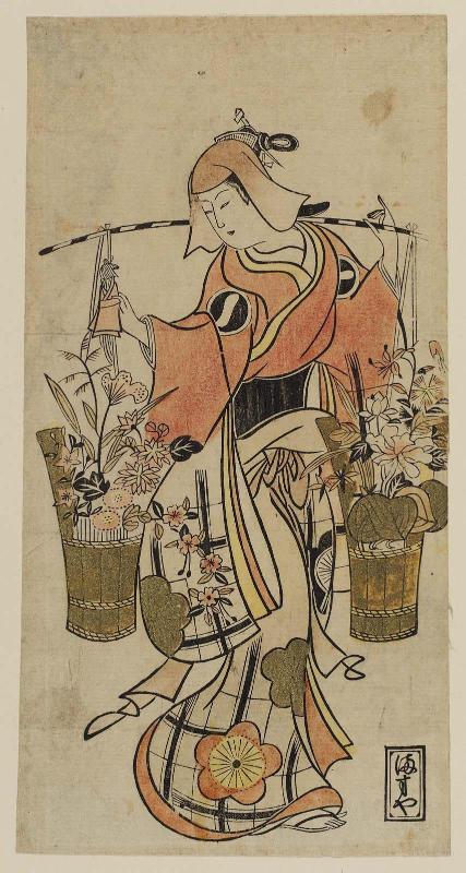 Actor Ichikawa Monnosuke I as a Flower Vendor