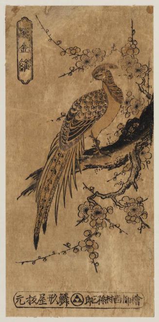 Golden Pheasant and Flowering Plum (Ume ni kinkei)