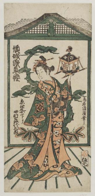 Actor Nakamura Kiyosaburô I, from Shijô in Kyoto, as Takasago in Keisei Asakusa no Kane