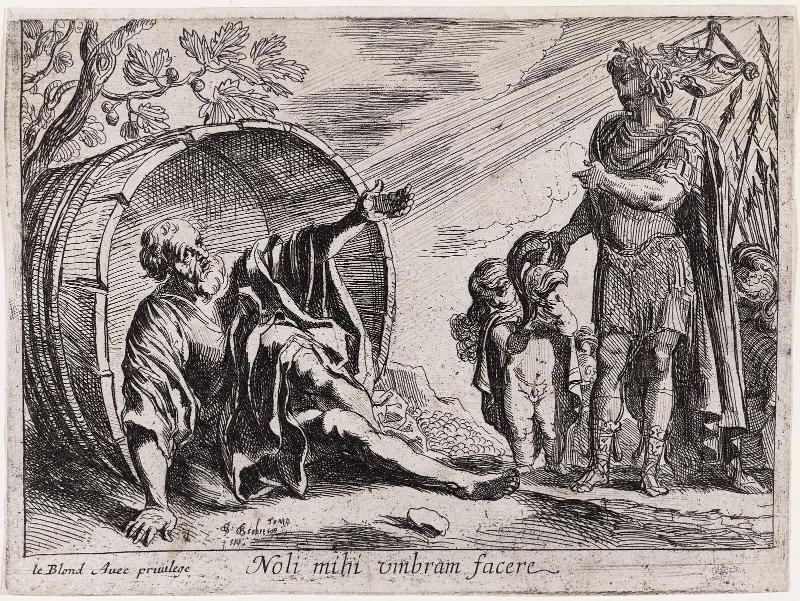 Diogenes Asking Alexander to Get Out of His Light