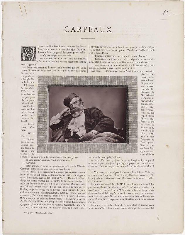 Portrait of Carpeaux from the Galerie Contemporaine Series