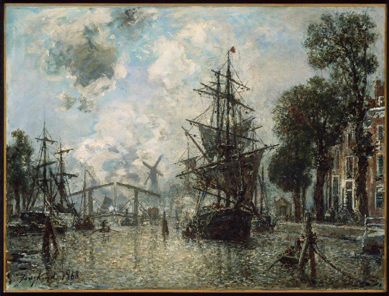 Harbor Scene in Holland