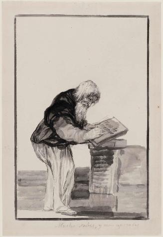 [Old Man Writing] Mucho sabes y aun aprendes (You Know a Lot and You're Still Learning); Sheet 15 from Album E (Black Border Album) 
