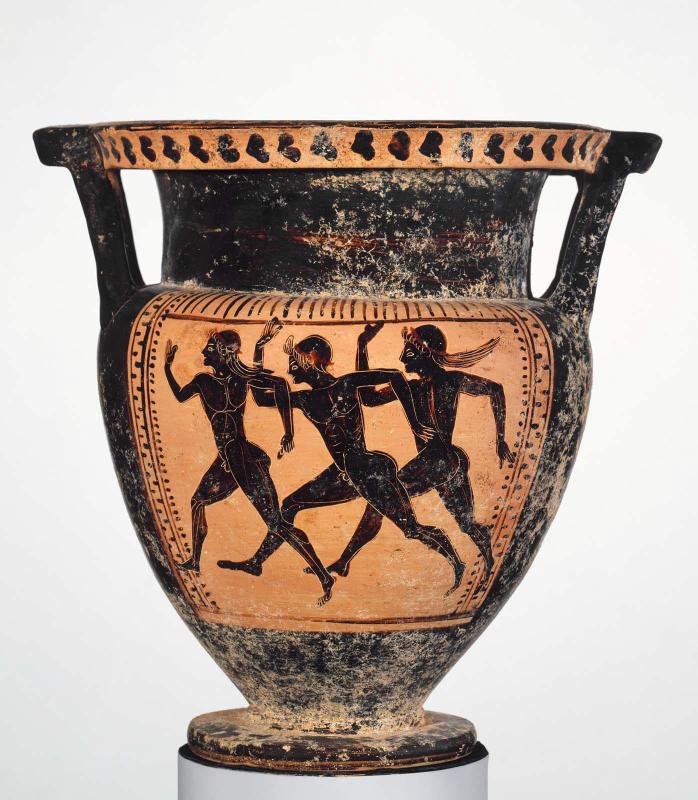 Mixing bowl (krater) with sprinters