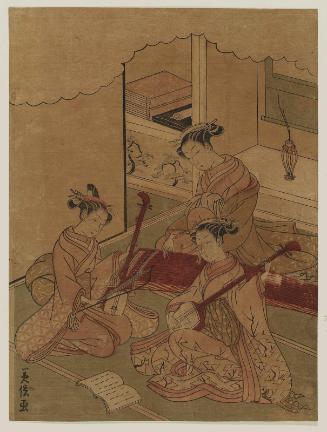 Sankyoku Ensemble: Women Playing Koto, Shamisen, and Kokyû