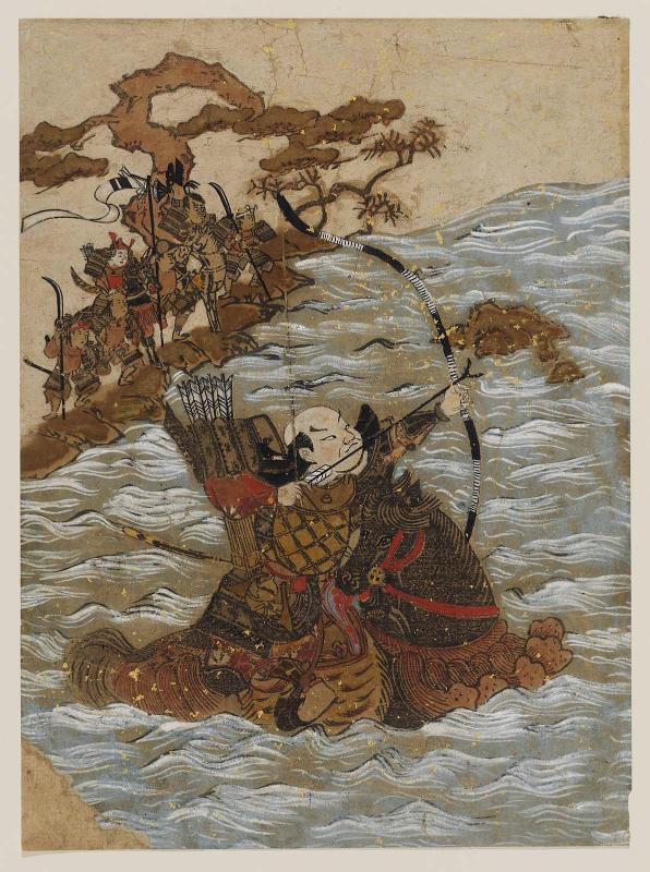 Archer on Horseback in Water (Nasu no Yoichi at Yashima?)