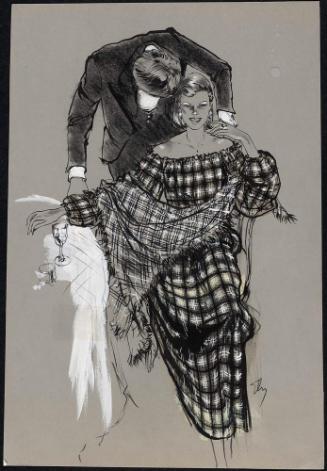 Couple - woman in Bill Blass costume