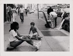 Untitled (children on skateboards)