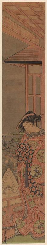 Courtesan on a Balcony at Shinagawa