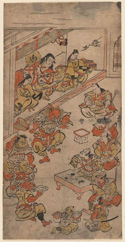The Banquet of the Shutendôji, [No. 5] from an untitled series of the adventures of Yorimitsu