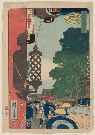Kinryûzan Temple in Asakusa (Asakusa Kinryûzan), from the series Thirty-six Views of the Eastern Capital (Tôto sanjûrokkei)