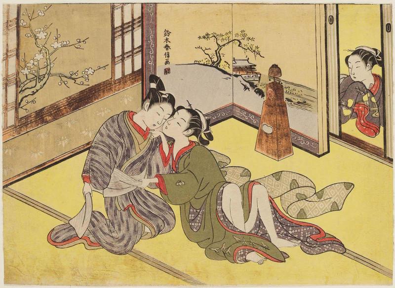 Young Lovers with a Clock