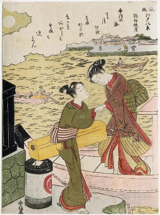 Autumn Moon at Komagata (Komagata shûgetsu), from the series Eight Fashionable Views of Edo (Fûryû Edo hakkei)