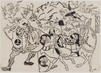 Teika's Journey, No. 5 (Teika no michiyuki, go), from the series Famous Scenes from Japanese Puppet Plays (Yamato irotake)