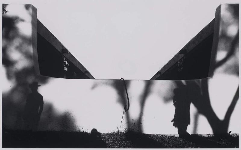 Untitled (Shadows on Adobe Structure) from the Albuquerque series