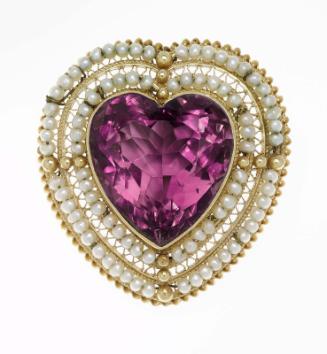 Heart-shaped brooch