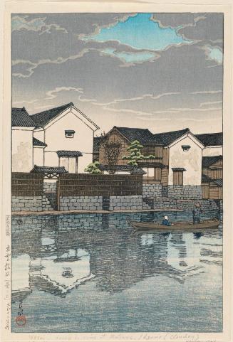Cloudy Day at Matsue in Izumo Province (Izumo Matsue [kumoribi]), from the series Souvenirs of Travel III (Tabi miyage dai sanshû)