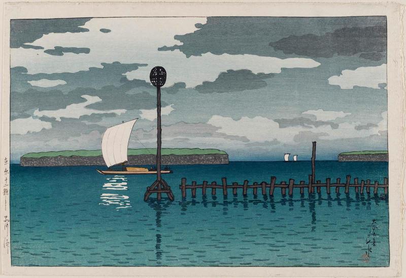 The Bay off Shinagawa (Shinagawa oki), from the series Twelve Scenes of Tokyo (Tôkyô jûnidai)